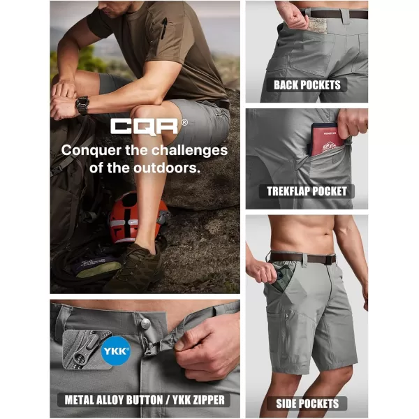 CQR Mens Hiking Cargo Shorts Quick Dry Stretch Tactical Outdoor Shorts Lightweight Camping Golf Shorts with Multi PocketsShenandoah Shorts Sage