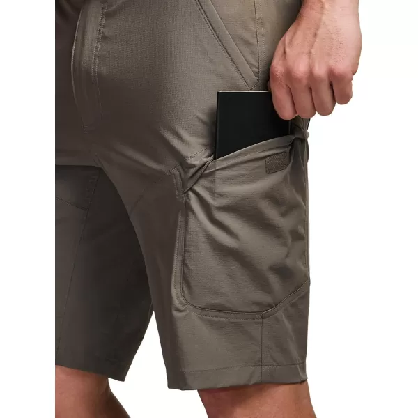 CQR Mens Hiking Cargo Shorts Quick Dry Stretch Tactical Outdoor Shorts Lightweight Camping Golf Shorts with Multi PocketsShenandoah Shorts Sand Khaki