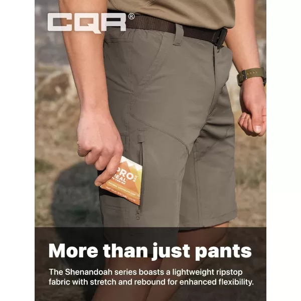 CQR Mens Hiking Cargo Shorts Quick Dry Stretch Tactical Outdoor Shorts Lightweight Camping Golf Shorts with Multi PocketsShenandoah Shorts Sand Khaki