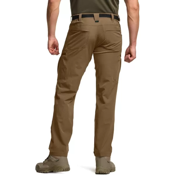 CQR Mens Quick Dry Tactical Pants Water Resistant Outdoor Pants Lightweight Stretch Cargo Work Hiking PantsRocky Cargo Hazelnut