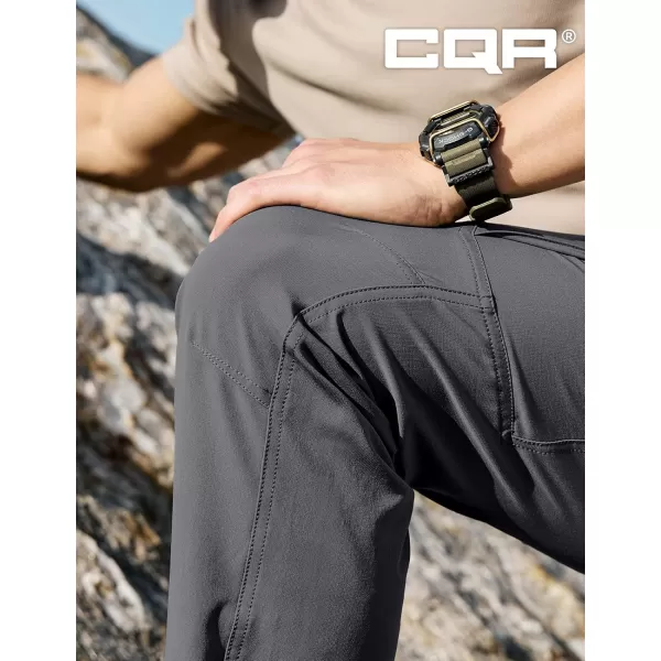 CQR Mens Quick Dry Tactical Pants Water Resistant Outdoor Pants Lightweight Stretch Cargo Work Hiking PantsRocky Cargo Jet Grey