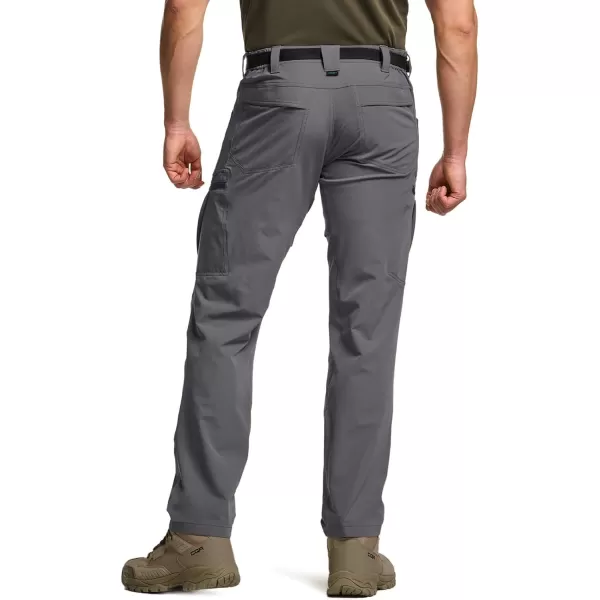 CQR Mens Quick Dry Tactical Pants Water Resistant Outdoor Pants Lightweight Stretch Cargo Work Hiking PantsRocky Cargo Jet Grey