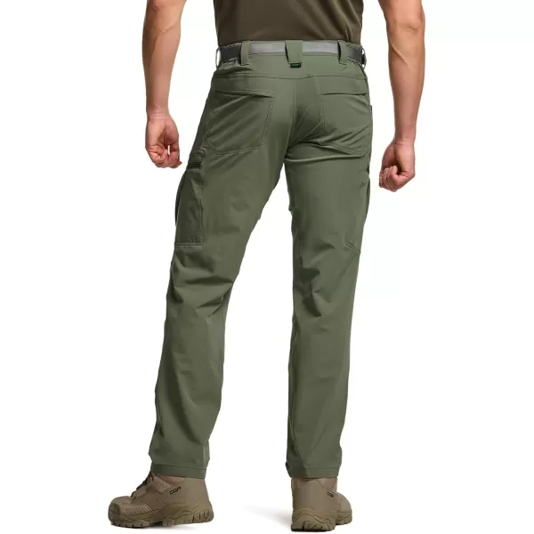 CQR Mens Quick Dry Tactical Pants Water Resistant Outdoor Pants Lightweight Stretch Cargo Work Hiking PantsRocky Cargo Lichen