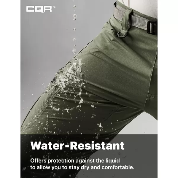 CQR Mens Quick Dry Tactical Pants Water Resistant Outdoor Pants Lightweight Stretch Cargo Work Hiking PantsRocky Cargo Lichen