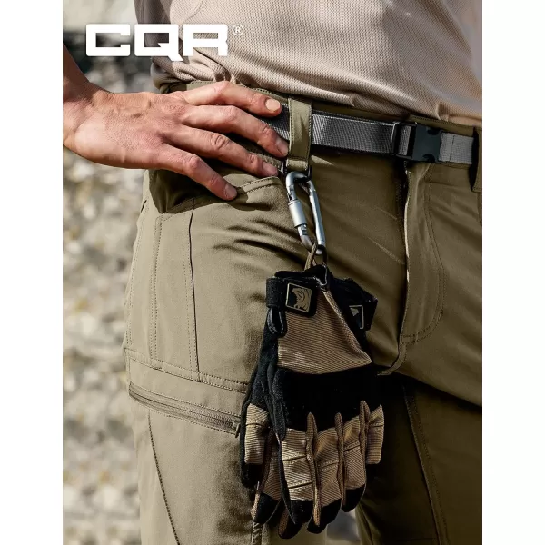 CQR Mens Quick Dry Tactical Pants Water Resistant Outdoor Pants Lightweight Stretch Cargo Work Hiking PantsRocky Cargo Tan