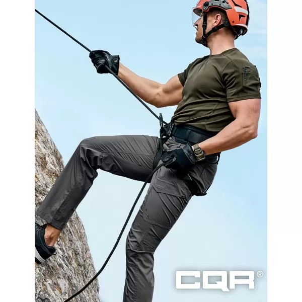 CQR Mens Quick Dry Tactical Pants Water Resistant Outdoor Pants Lightweight Stretch Cargo Work Hiking PantsRunyon Cargo Charcoal