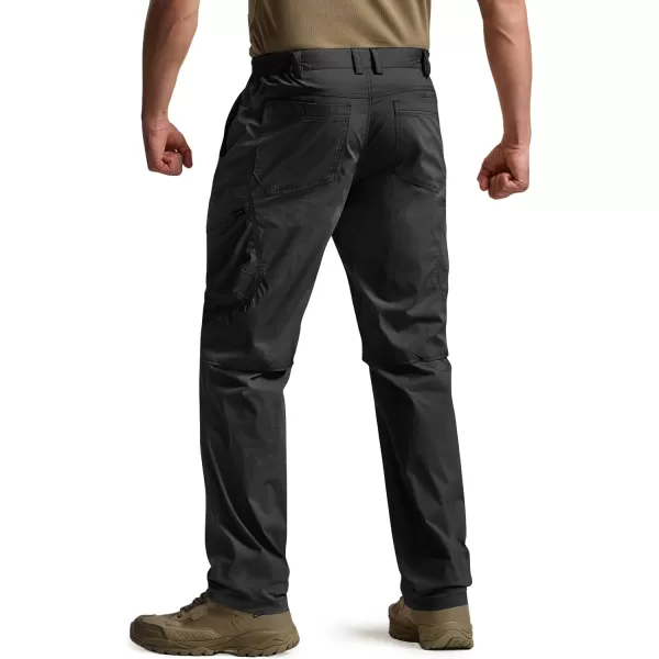 CQR Mens Quick Dry Tactical Pants Water Resistant Outdoor Pants Lightweight Stretch Cargo Work Hiking PantsRunyon Cargo Pants Black