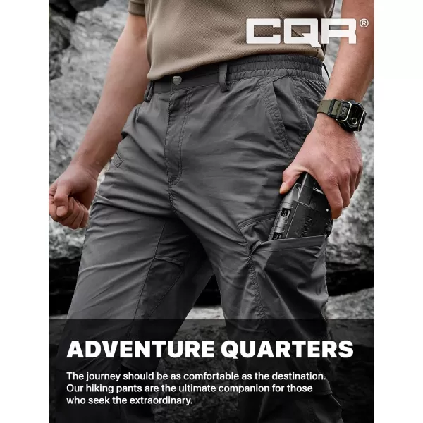 CQR Mens Quick Dry Tactical Pants Water Resistant Outdoor Pants Lightweight Stretch Cargo Work Hiking PantsRunyon Cargo Pants Charcoal