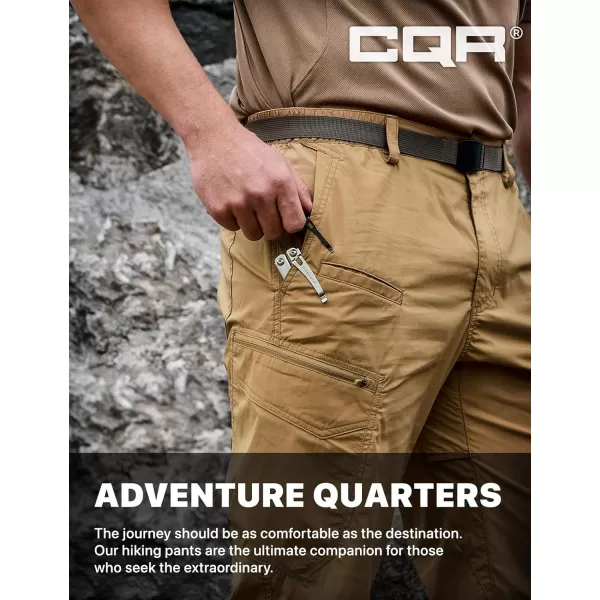 CQR Mens Quick Dry Tactical Pants Water Resistant Outdoor Pants Lightweight Stretch Cargo Work Hiking PantsRunyon Cargo Pants Cougar