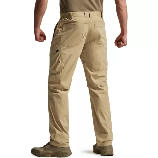 CQR Mens Quick Dry Tactical Pants Water Resistant Outdoor Pants Lightweight Stretch Cargo Work Hiking PantsRunyon Cargo Pants Dune Khaki