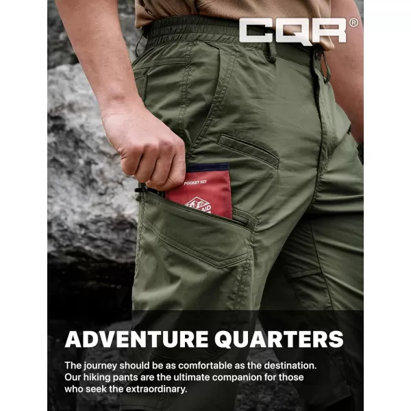 CQR Mens Quick Dry Tactical Pants Water Resistant Outdoor Pants Lightweight Stretch Cargo Work Hiking PantsRunyon Cargo Pants Green Kelp