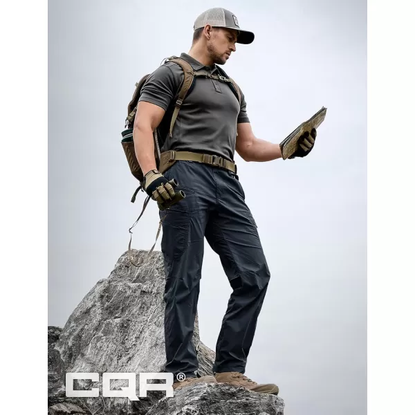 CQR Mens Quick Dry Tactical Pants Water Resistant Outdoor Pants Lightweight Stretch Cargo Work Hiking PantsRunyon Cargo Pants Navy