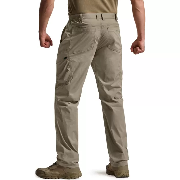 CQR Mens Quick Dry Tactical Pants Water Resistant Outdoor Pants Lightweight Stretch Cargo Work Hiking PantsRunyon Cargo Pants Sandstorm