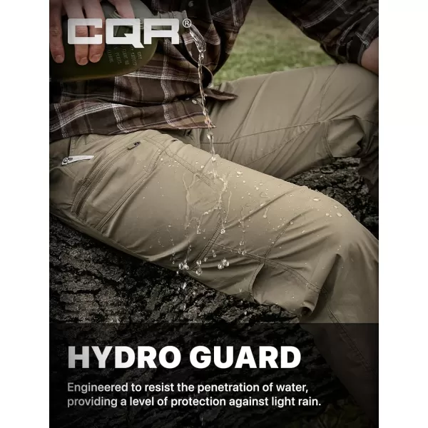 CQR Mens Quick Dry Tactical Pants Water Resistant Outdoor Pants Lightweight Stretch Cargo Work Hiking PantsRunyon Cargo Pants Sandstorm