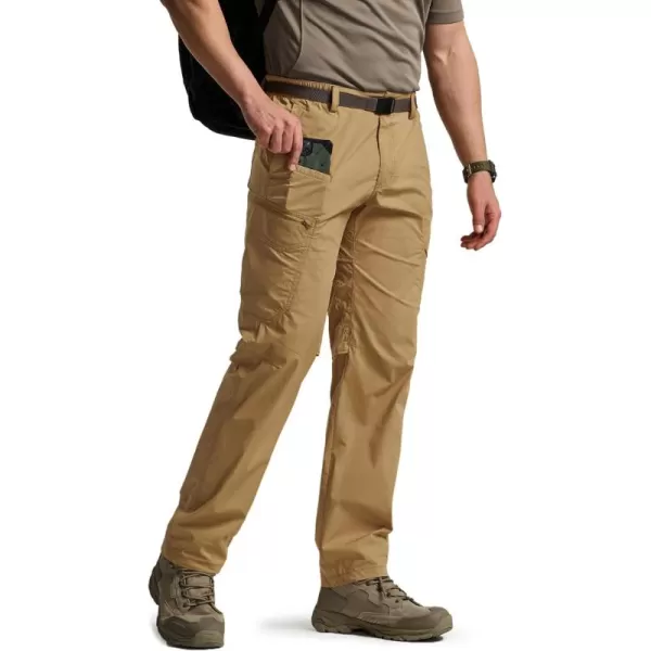 CQR Mens Quick Dry Tactical Pants Water Resistant Outdoor Pants Lightweight Stretch Cargo Work Hiking PantsRunyon Cargo Pants Cougar