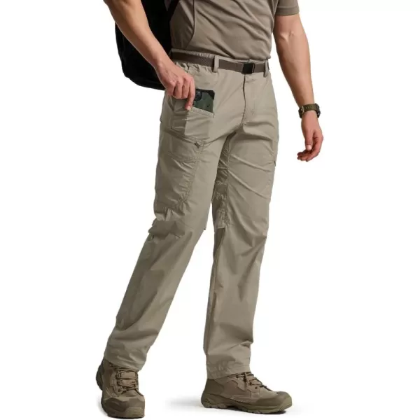 CQR Mens Quick Dry Tactical Pants Water Resistant Outdoor Pants Lightweight Stretch Cargo Work Hiking PantsRunyon Cargo Pants Sandstorm