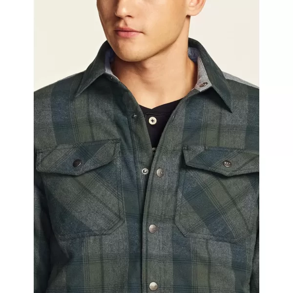 CQR Mens Plaid Flannel Shirt Jacket Long Sleeve Soft Warm SherpaQuilted Lined Jacket Outdoor Button UpZipFront JacketQuilted Lining Amazon Grey