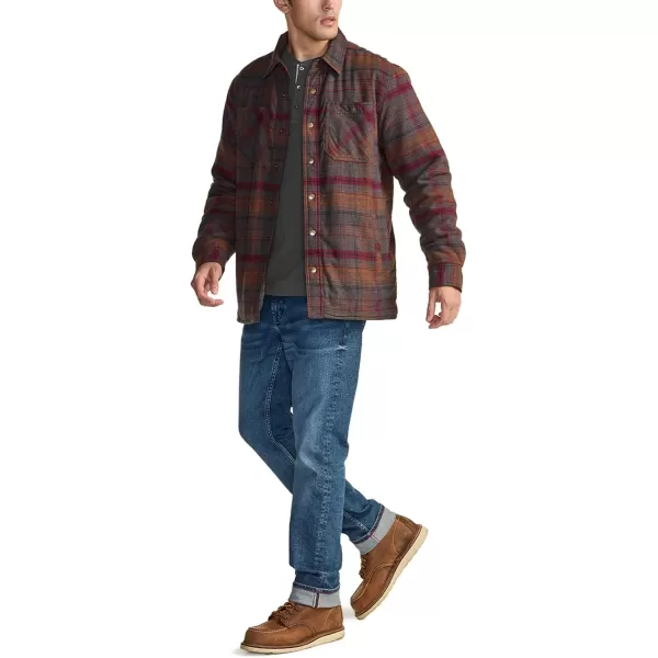 CQR Mens Plaid Flannel Shirt Jacket Long Sleeve Soft Warm SherpaQuilted Lined Jacket Outdoor Button UpZipFront JacketSherpa Lined Side Pocket Harvest