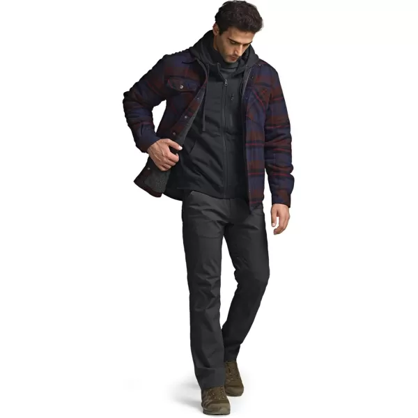 CQR Mens Plaid Flannel Shirt Jacket Long Sleeve Soft Warm SherpaQuilted Lined Jacket Outdoor Button UpZipFront JacketStealth Woods Night