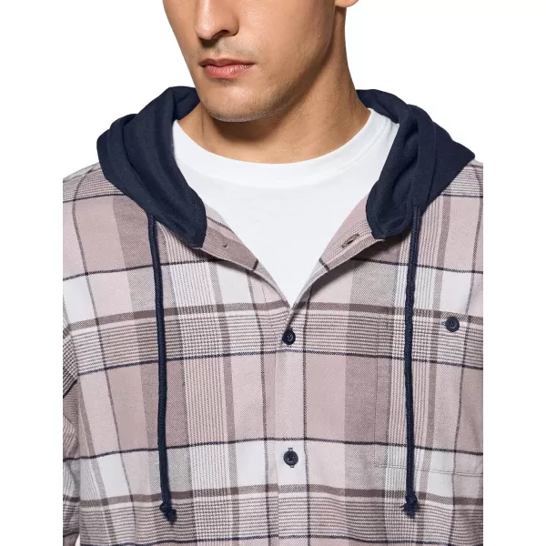 CQR Mens 100 Cotton Plaid Flannel Shirt Long Sleeve Shirt Jackets Casual Outdoor Jacket with PocketsLoose Fit Cloudy Home