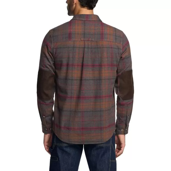 CQR Mens 100 Cotton Plaid Flannel Shirt Long Sleeve Shirt Jackets Casual Outdoor Jacket with PocketsRegular Fit Flannel Harvest