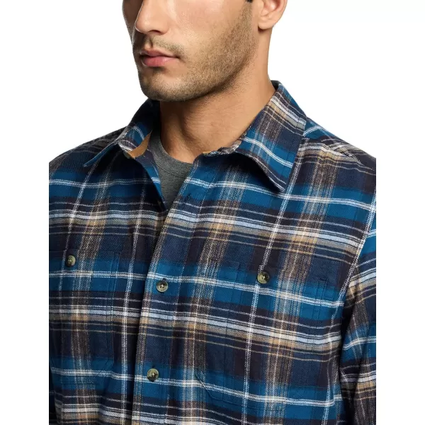 CQR Mens 100 Cotton Plaid Flannel Shirt Long Sleeve Shirt Jackets Casual Outdoor Jacket with PocketsRegular Fit Flannel Sandstorm