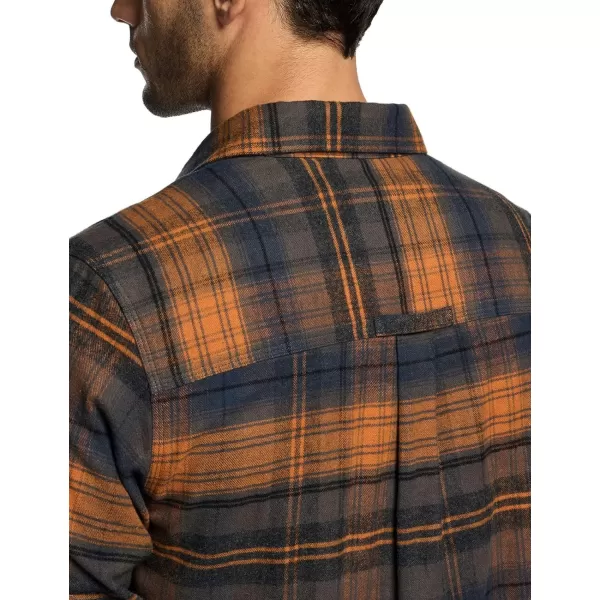 CQR Mens 100 Cotton Plaid Flannel Shirt Long Sleeve Shirt Jackets Casual Outdoor Jacket with PocketsRegular Fit Flannel Woodstone