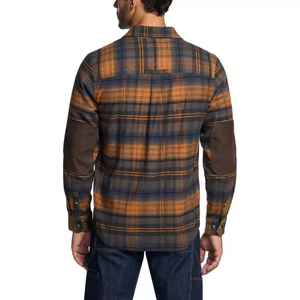 CQR Mens 100 Cotton Plaid Flannel Shirt Long Sleeve Shirt Jackets Casual Outdoor Jacket with PocketsRegular Fit Flannel Woodstone