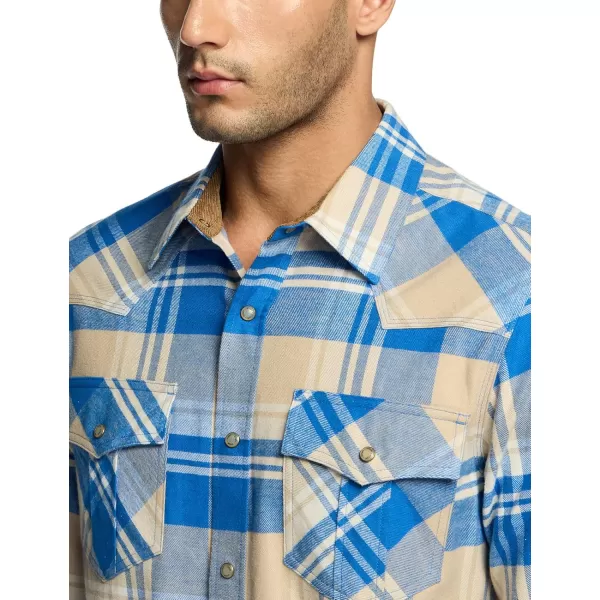 CQR Mens 100 Cotton Plaid Flannel Shirt Long Sleeve Shirt Jackets Casual Outdoor Jacket with PocketsRegular Fit Under Bridge