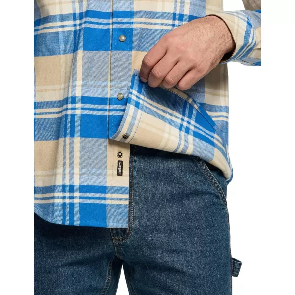 CQR Mens 100 Cotton Plaid Flannel Shirt Long Sleeve Shirt Jackets Casual Outdoor Jacket with PocketsRegular Fit Under Bridge