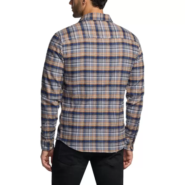 CQR Mens 100 Cotton Plaid Flannel Shirt Long Sleeve Shirt Jackets Casual Outdoor Jacket with PocketsSlim Fit Cliff Hanger