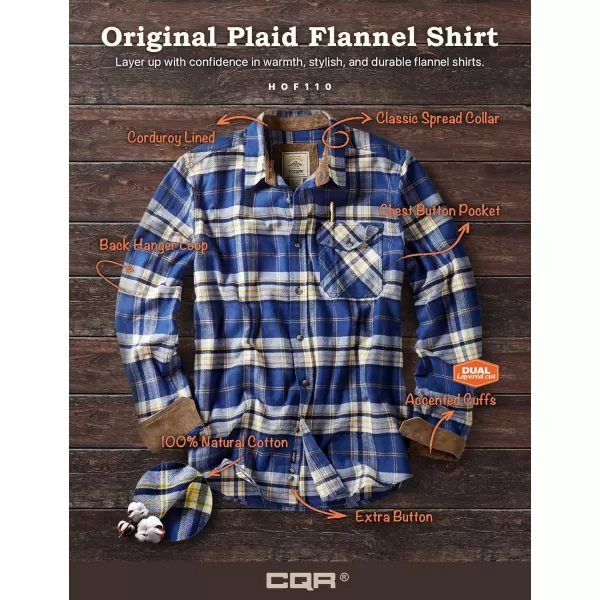 CQR Mens All Cotton Flannel Shirt Long Sleeve Casual Button Up Plaid Shirt Brushed Soft Outdoor ShirtsPlaid Sunset Beach