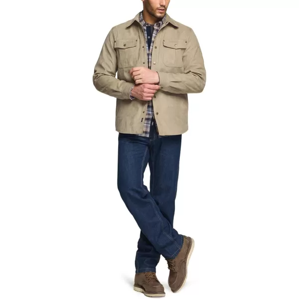 CQR Mens Flannel Lined Shirt Jackets Long Sleeved Rugged Plaid Cotton Brushed Suede Shirt JacketFlannel Lined Affogato