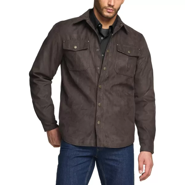 CQR Mens Flannel Lined Shirt Jackets Long Sleeved Rugged Plaid Cotton Brushed Suede Shirt JacketFlannel Lined Aged Barrel