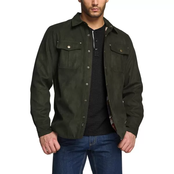 CQR Mens Flannel Lined Shirt Jackets Long Sleeved Rugged Plaid Cotton Brushed Suede Shirt JacketFlannel Lined Folk Tale