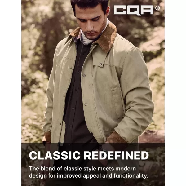 CQR Mens Flannel Lined Shirt Jackets Long Sleeved Rugged Plaid Cotton Brushed Suede Shirt JacketHuntsman Aged Barrel