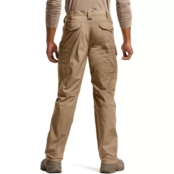 CQR Mens Flex Stretch Tactical Pants Water Resistant Ripstop Cargo Pants Lightweight EDC Outdoor Work Hiking Pants