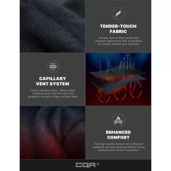 CQR Mens Thermal Fleece Half Zip Pullover Winter Outdoor Warm Sweater Lightweight Long Sleeve SweatshirtCovert Navy