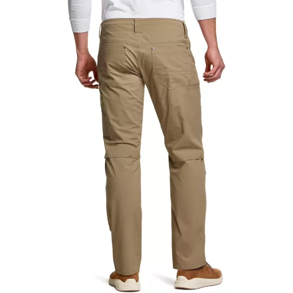 CQR Mens Vent Stretch Pants Quick Dry Lightweight Casual Cargo Pants Water Resistant StraightFit Utility Work PantsSedona Coyote