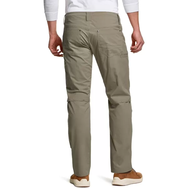 CQR Mens Vent Stretch Pants Quick Dry Lightweight Casual Cargo Pants Water Resistant StraightFit Utility Work PantsSedona Tan