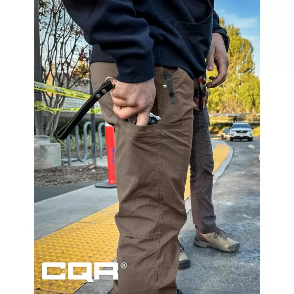 CQR Mens Vent Stretch Pants Quick Dry Lightweight Casual Cargo Pants Water Resistant StraightFit Utility Work PantsSedona Tundra