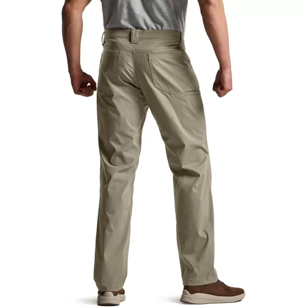 CQR Mens Vent Stretch Pants Quick Dry Lightweight Casual Cargo Pants Water Resistant StraightFit Utility Work PantsSedona Urban Pants Tan