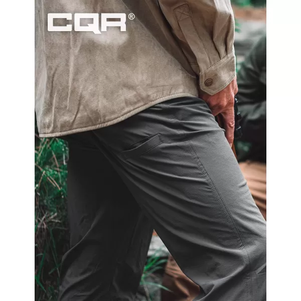 CQR Mens Vent Stretch Pants Quick Dry Lightweight Casual Cargo Pants Water Resistant StraightFit Utility Work PantsShenandoah Carbon Grey