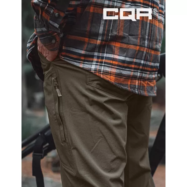 CQR Mens Vent Stretch Pants Quick Dry Lightweight Casual Cargo Pants Water Resistant StraightFit Utility Work PantsShenandoah Sand Khaki