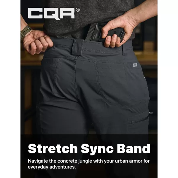 CQR Mens Vent Stretch Pants Quick Dry Lightweight Casual Cargo Pants Water Resistant StraightFit Utility Work PantsSpectre Pants Charcoal