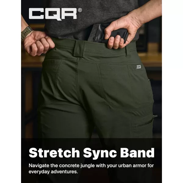 CQR Mens Vent Stretch Pants Quick Dry Lightweight Casual Cargo Pants Water Resistant StraightFit Utility Work PantsSpectre Pants Dark Spruce