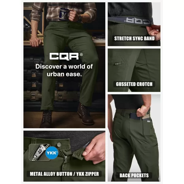 CQR Mens Vent Stretch Pants Quick Dry Lightweight Casual Cargo Pants Water Resistant StraightFit Utility Work PantsSpectre Pants Dark Spruce