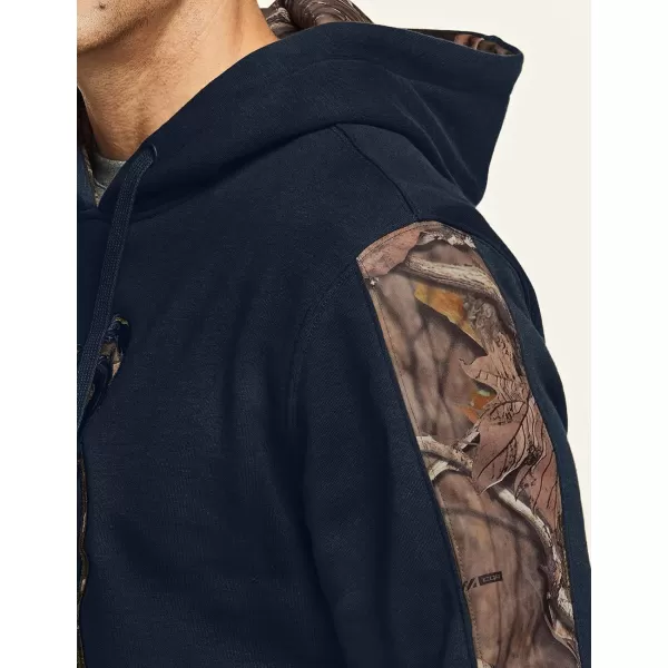 CQR Mens Winter Fleece Pullover Hoodies Thermal Long Sleeve Hooded Sweatshirt CottonBlend OutdoorTactical ShirtsFleece Camo Hoodie Navy