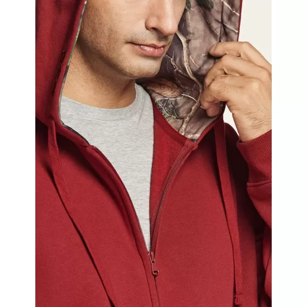 CQR Mens Winter Fleece Pullover Hoodies Thermal Long Sleeve Hooded Sweatshirt CottonBlend OutdoorTactical ShirtsFleece Fullzip Hoodie Red