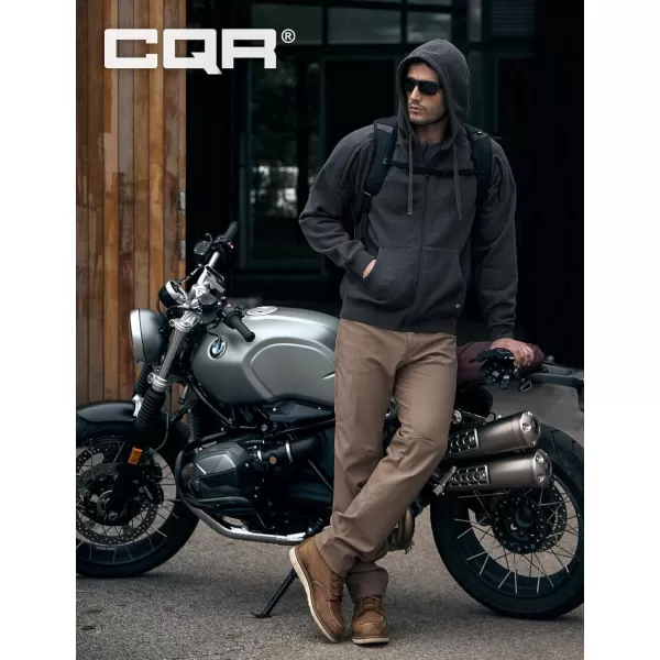 CQR Mens Winter Fleece Pullover Hoodies Thermal Long Sleeve Hooded Sweatshirt CottonBlend OutdoorTactical ShirtsFleece Tactical Fullzip Charcoal